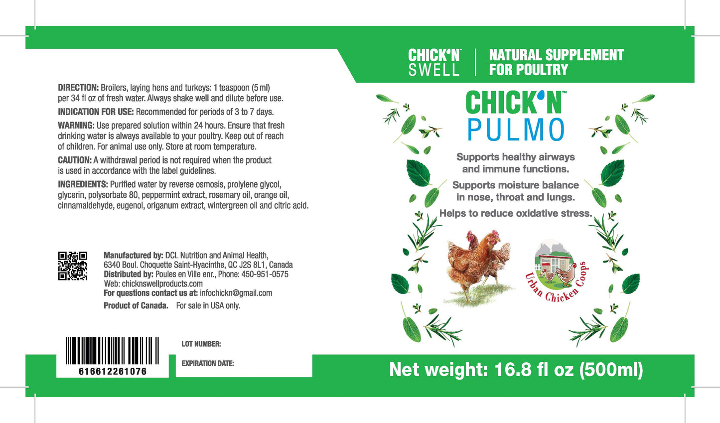 Chick’N™ Pulmo for respiratory system